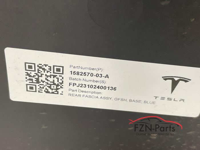 Tesla Model 3 FL Achterbumper Blauw