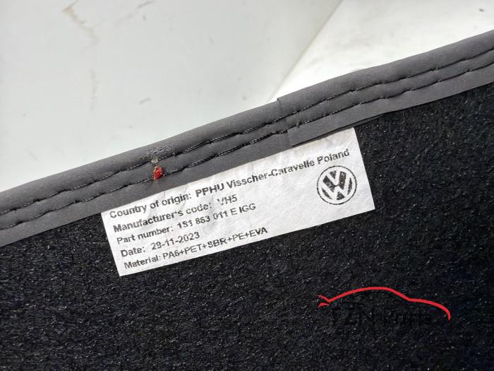 VW Up! Vloer mat matten set compleet Grijs/rood stiksel