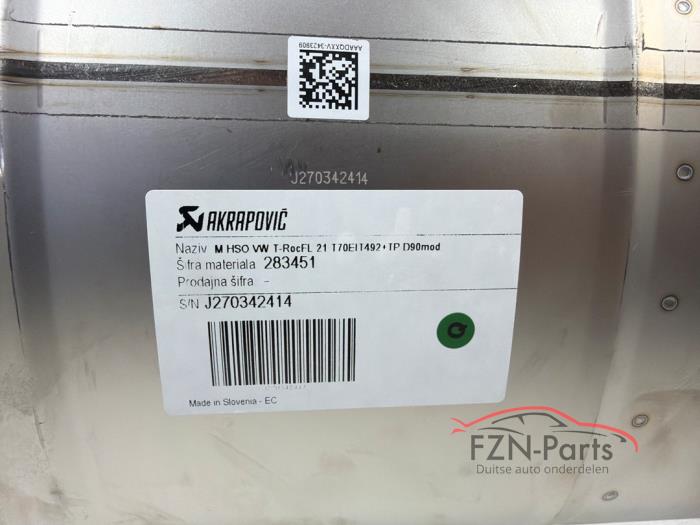 VW T-Roc R Facelift Uitlaat Akrapovic Compleet