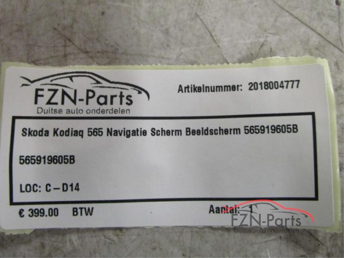 Skoda Kodiaq 565 Navigatie Scherm Beeldscherm