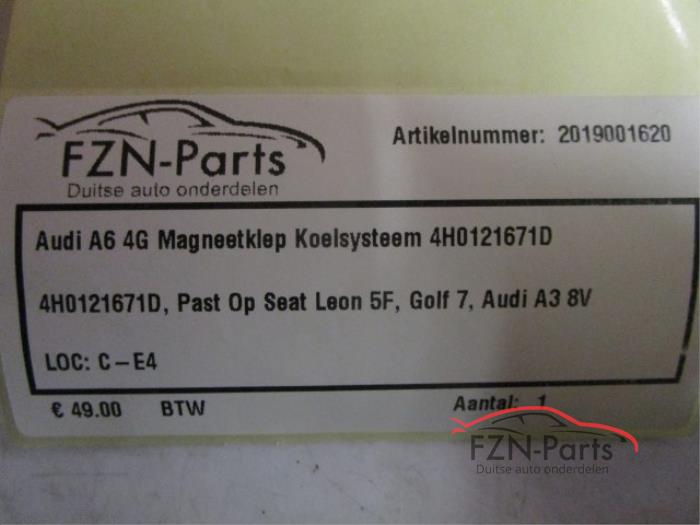Audi A6 4G Magneetklep Koelsysteem
