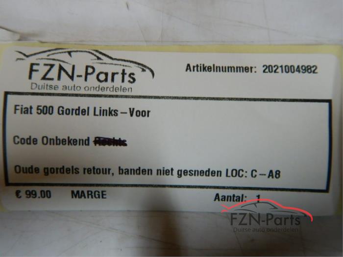 Fiat 500 Gordel links-voor