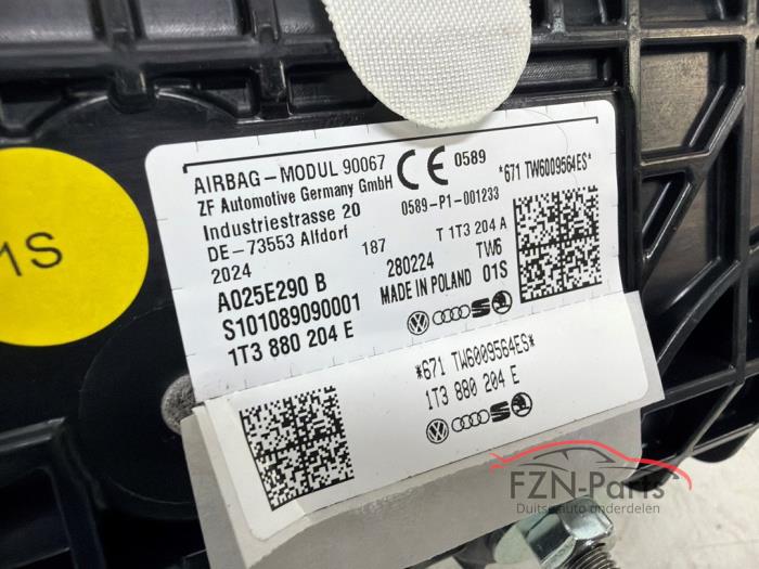 VW ID.Buzz 1T3 Bijrijder passagiers airbag dashboard