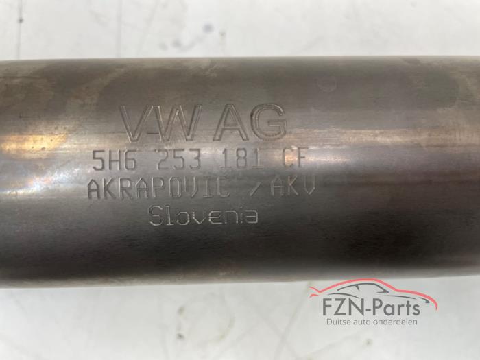 VW Golf 8 GTI Clubsport Facelift Akrapovic Uitlaat Compleet middendemper Einddemper