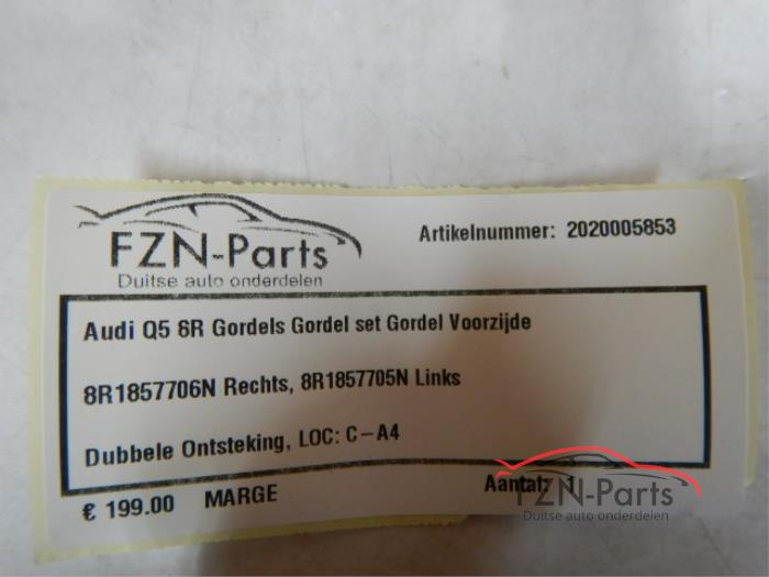 Audi Q5 8R Gordel Gordels set Voorzijde Links rechts