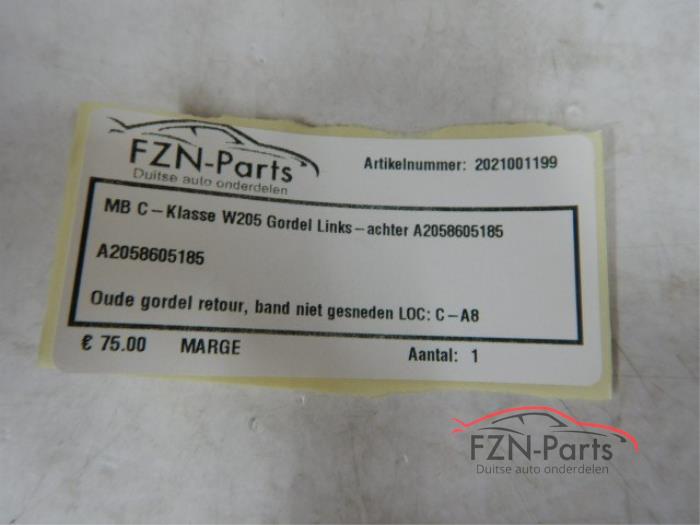 Mercedes-Benz C-Klasse W205 Gordel Links-achter