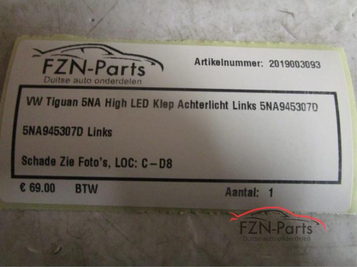 VW Tiguan 5NA LED Achterlicht Links Klep