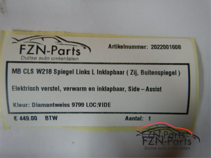 Mercedes-Benz CLS W218 Spiegel Links L Inklapbaar