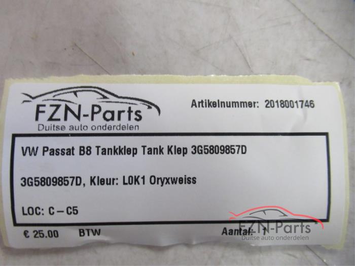 VW Passat B8 Tankklep Tank Klep