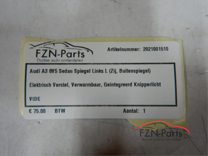 Audi A3 8V5 Sedan Spiegel Links ( Zij buiten spiegel ) zwart