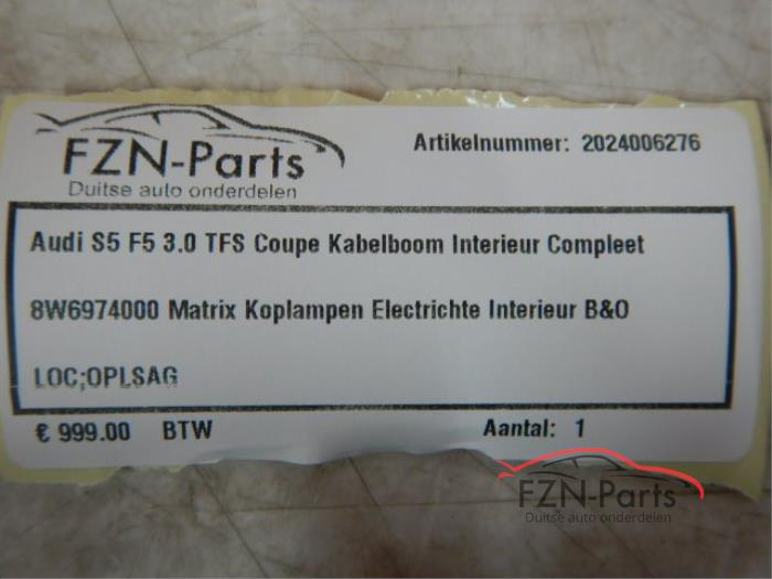 Audi S5 F5 3.0 TFSI Coupe Kabelboom Interieur Compleet