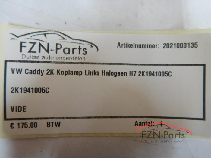 VW Caddy 2K Koplamp Links halogeen