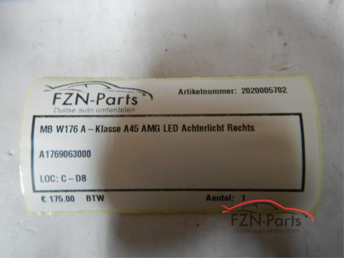 MB A-Klasse W176 A45 AMG Achterlicht Rechts