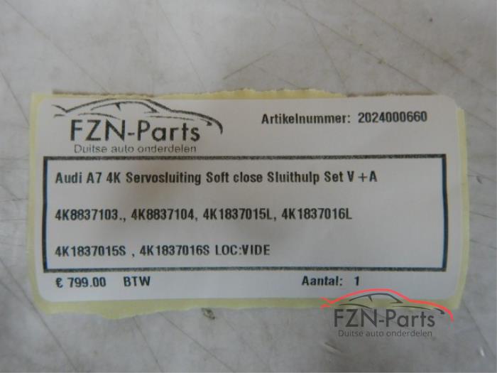 Audi A7 4K Servosluiting Soft close Set Voor+achter