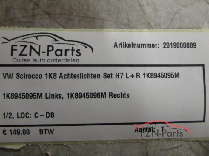 VW Scirocco 1K8 Achterlichten Set H7