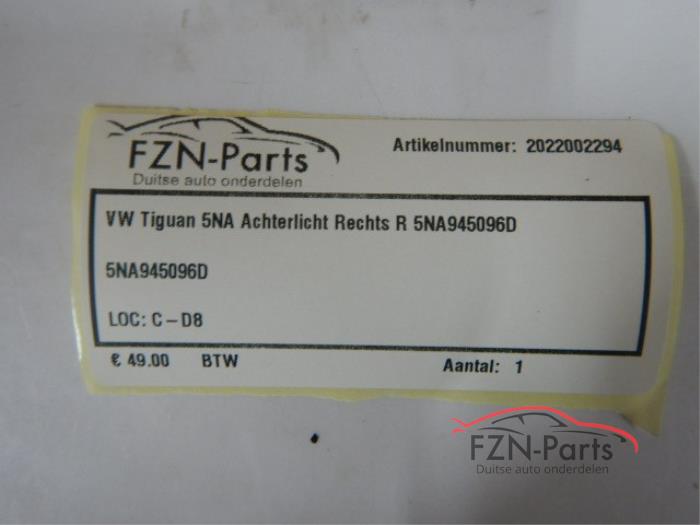 VW Tiguan 5NA Achterlicht Rechts