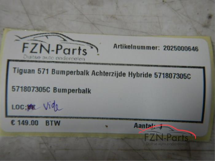 VW Tiguan 571 Bumperbalk achterzijde Hybride