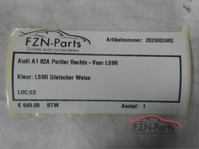 Audi A1 82A Portier Rechts-Voor