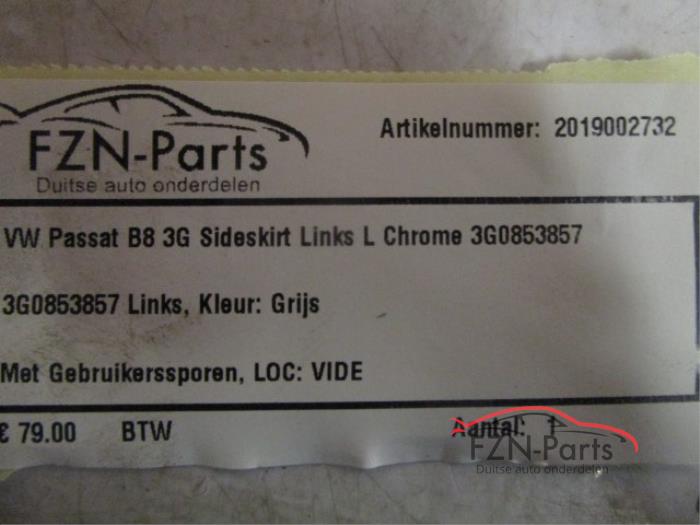 VW Passat B8 Sideskirt Links L met Chrome
