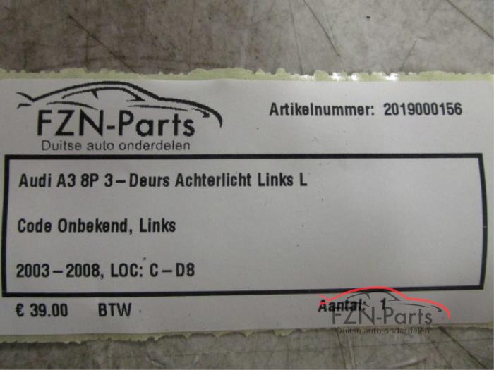 Audi A3 8P Achterlicht links