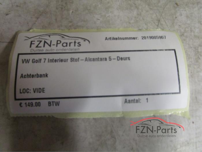 VW Golf 7 Achterbank alcantara stof