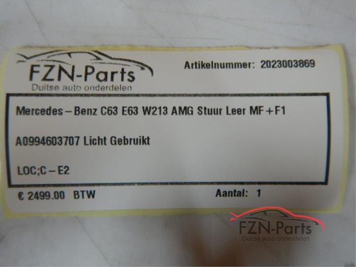 Mercedes-Benz C63 E63 W213 AMG Stuur Leer MF+F1