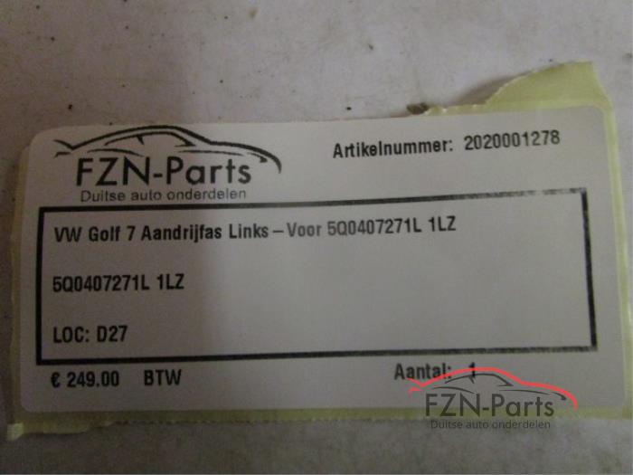 VW Golf 7 Aandrijfas Links-voor