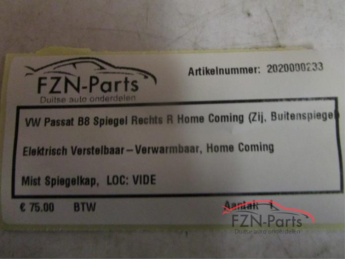 VW passat B8 Spiegel rechts