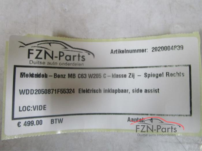 Mercedes-Benz W205 C-klasse Zij buiten spiegel Links