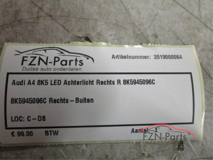 Audi A4 8K5 LED Achterlicht Rechts