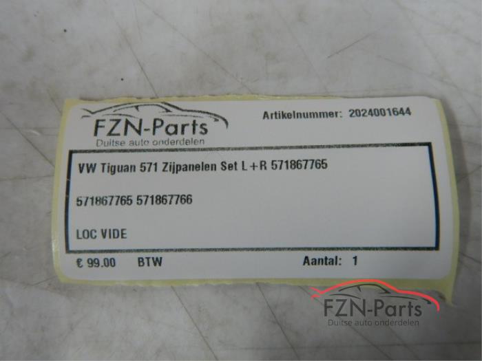 VW Tiguan 571 Zij panelen achterbank set links rechts