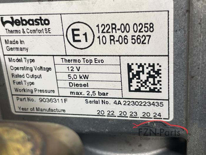 VW Transporter T6 T6.1 Standkachel