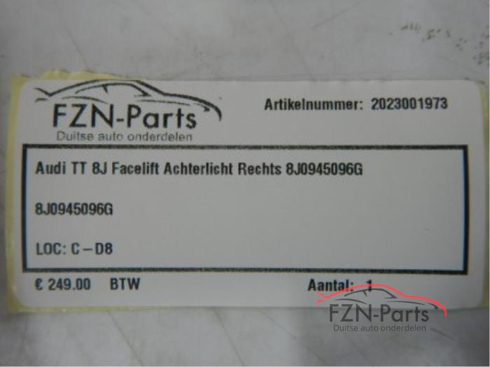 Audi TT 8J Facelift Achterlicht Rechts