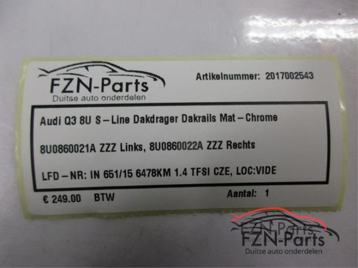 Audi Q3 8U S-Line Dakdragers Dakrails Mat-Chrome