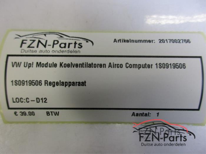 VW UP! Module Koelventilatoren Airco Computer