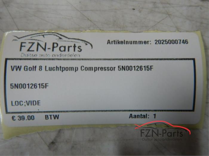 VW Golf 8 Luchtpomp Compressor