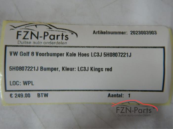 VW Golf 8 5H Voorbumper Kale Hoes LC3J