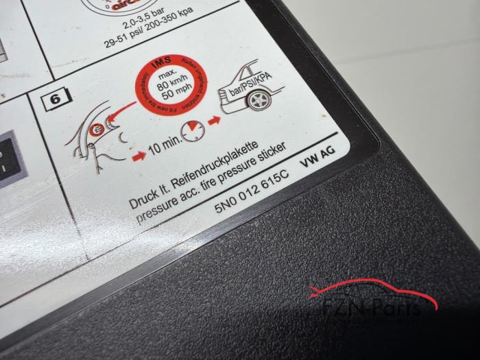 VW Tiguan 5N0 Luchtpomp compressor