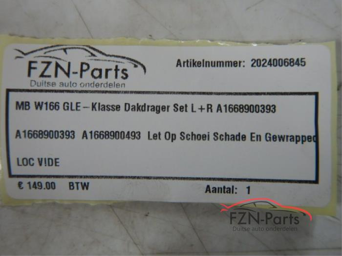 Mercedes-Benz GLE W166 Dakdrager Set Links+Rechts