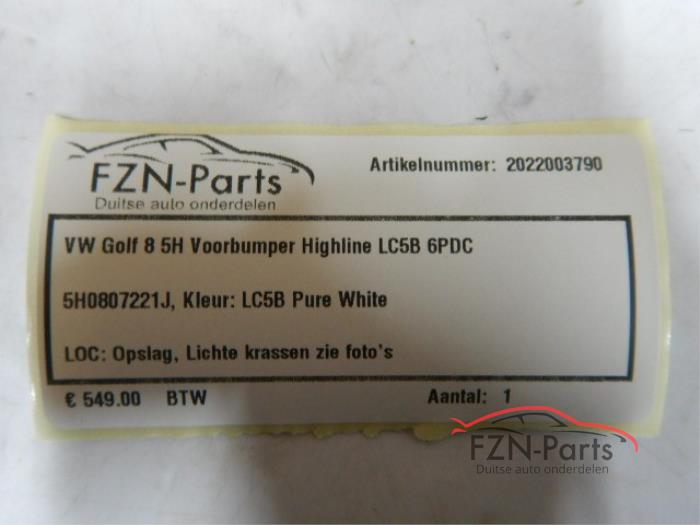 VW Golf 8 5H Voorbumper Highline LC5B 6PDC Blauw