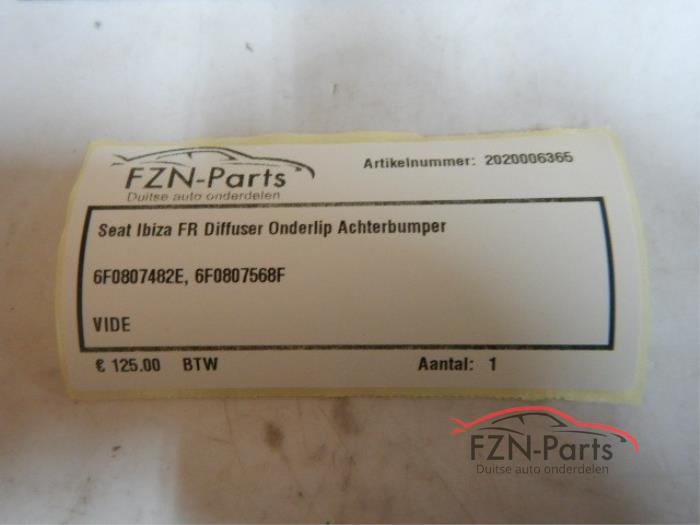 Seat Ibiza FR Diffuser Onderlip Achterbumper