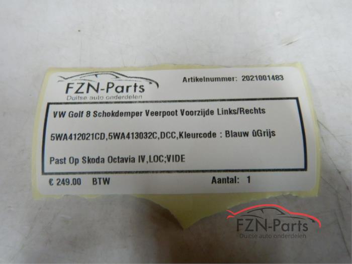 VW Golf 8 Veerpoot voorzijde links rechts DCC