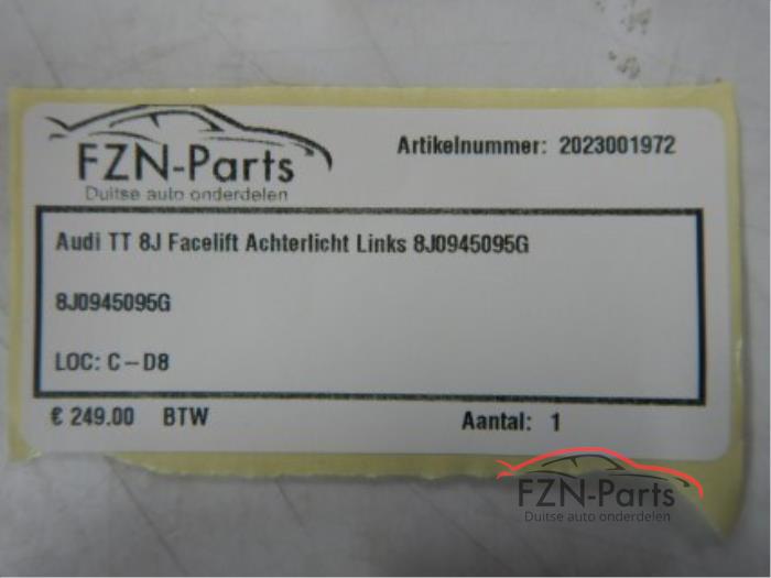 Audi TT 8J Facelift Achterlicht Links
