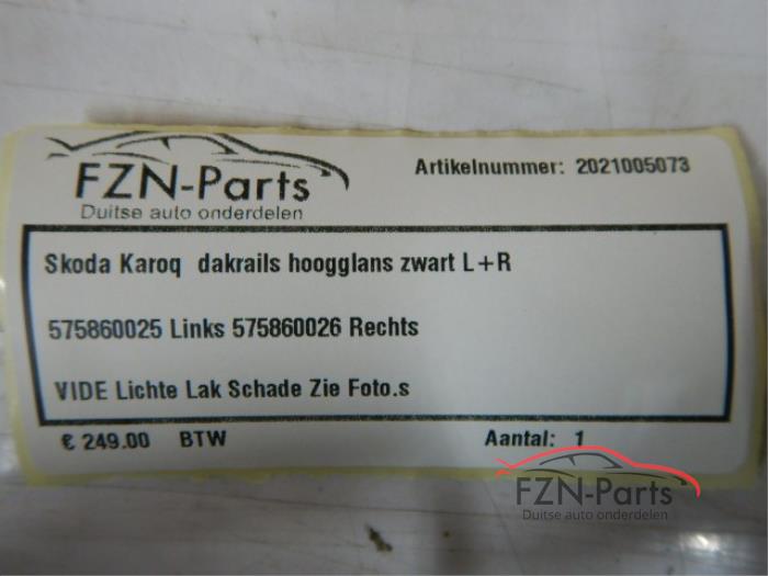 Skoda Karoq dakrails hoogglans zwart L+R