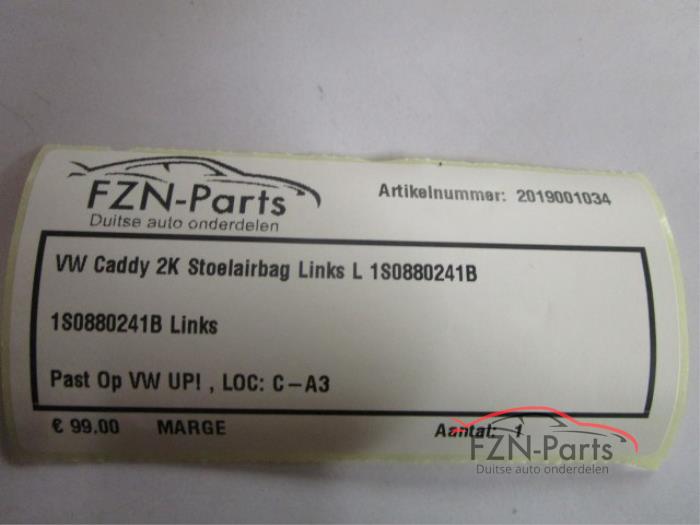 VW Caddy 2K Stoelairbag Links L