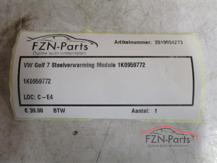 VW Golf 7 Stoelverwarming module regelapparaat