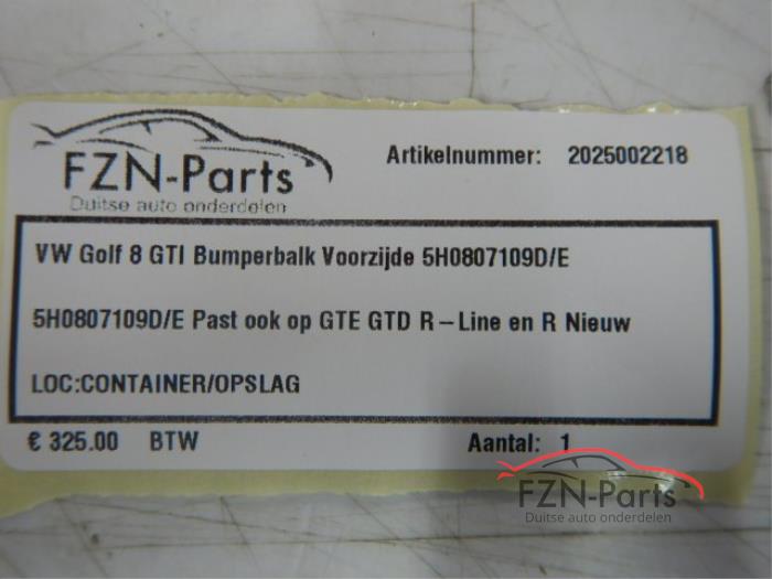 VW Golf 8 GTI Bumperbalk Voorzijde