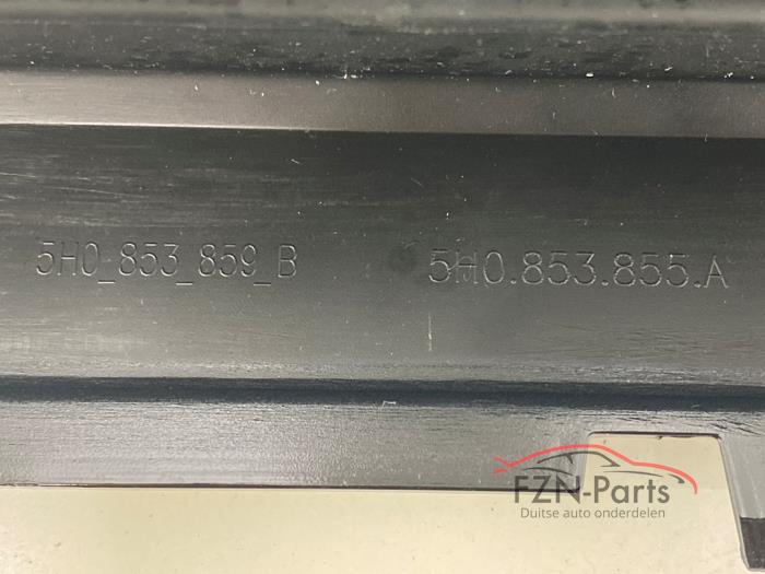 VW Golf 8 R 5H Sideskirt links met houder Zwart