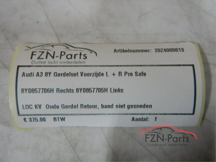 Veiligheidsgordel links-voor Audi A3 (22728430)
