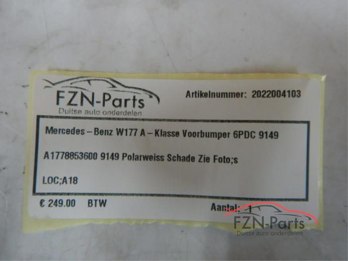 Mercedes Benz W177 A-Klasse Voorbumper 6PDC 9149
